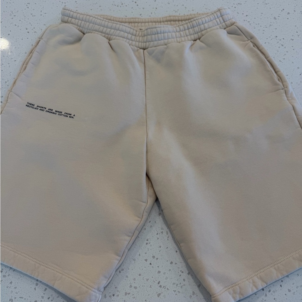 Pangaia  Women’s Beige Athletic Shorts High Waist for Outdoor size S